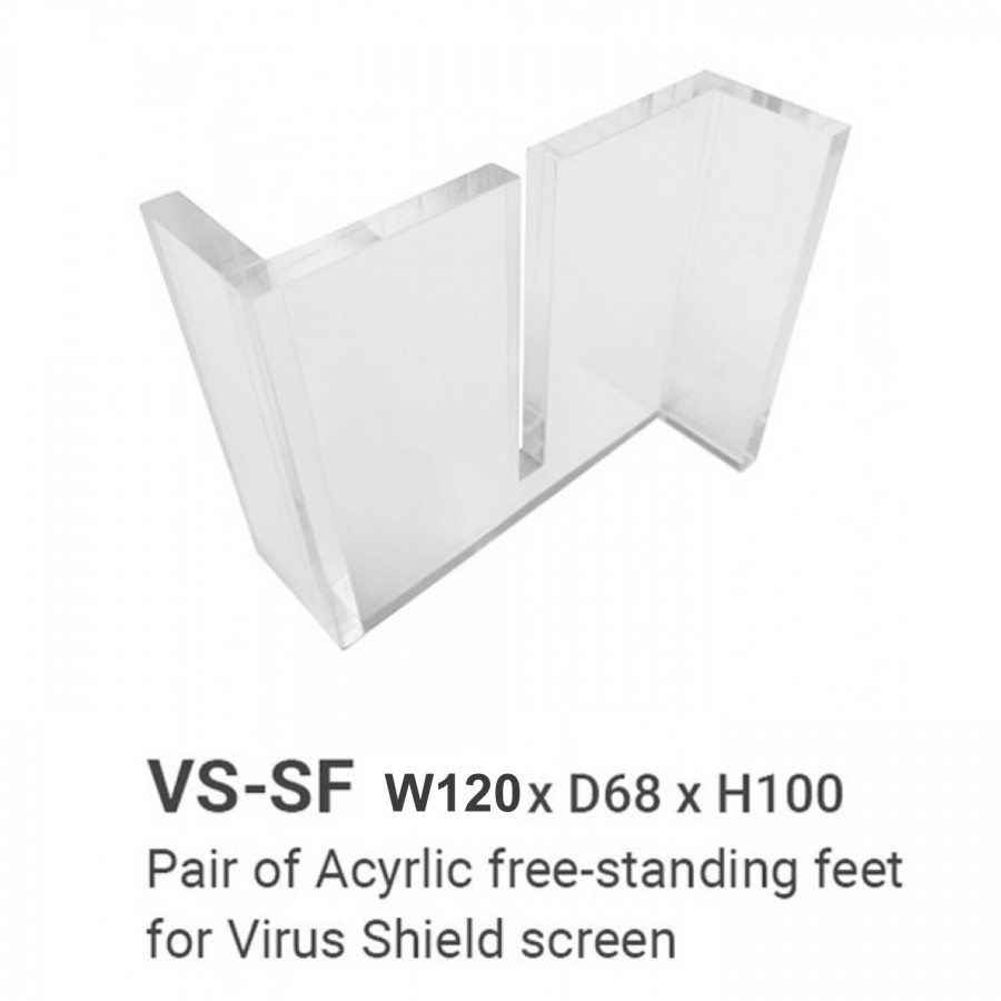 Acrylic Virus Shield Desk Mounted Screen - 600mm High | 8mm Thick